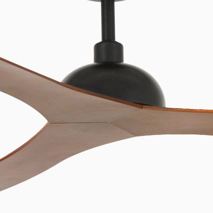 FARO 33447WT - Takfläkt GOTLAND L brun/svart diameter 132 cm Wi-Fi Tuya + fjärrkontroll