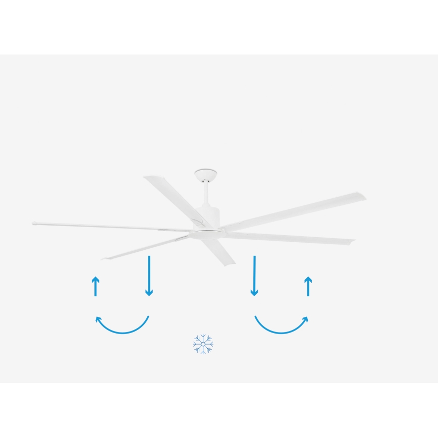 FARO 33461A - Takfläkt ANDROS XL vit Ø 213 cm + fjärrkontroll