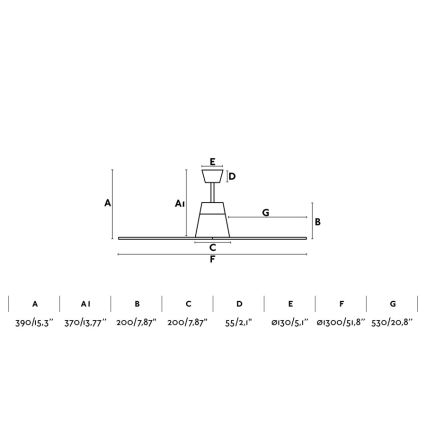 FARO 33480 - Takfläkt TYPHOON IP44 Ø 130 cm vit + fjärrkontroll