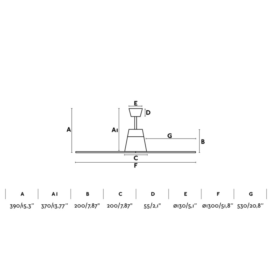 FARO 33480 - Takfläkt TYPHOON IP44 Ø 130 cm vit + fjärrkontroll