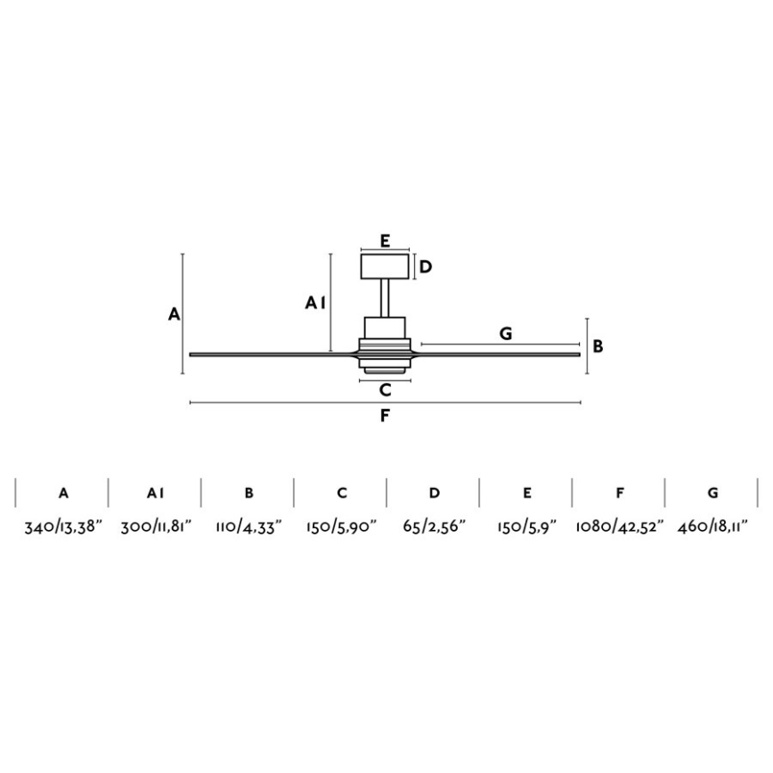 FARO 33508DC - Takfläkt MINI LANTAU matt krom/brun Ø 108 cm + fjärrkontroll