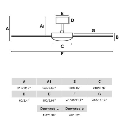 FARO 33603DC - Takfläkt MINI MALLORCA S brun/vit Ø 106 cm + fjärrkontroll