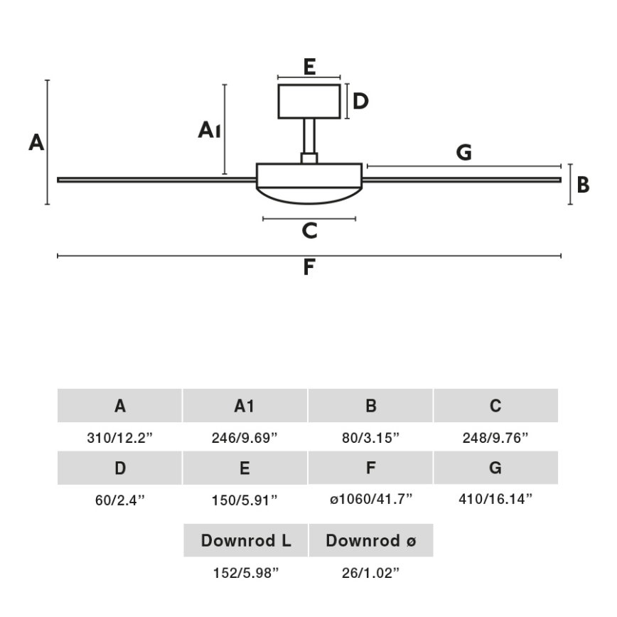 FARO 33603DCWT - Takfläkt MINI MALLORCA S brun/vit diameter 106 cm Wi-Fi Tuya + fjärrkontroll