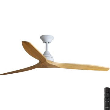 FARO 33728DC - Takfläkt ALO L trä/vit Ø 152 cm + fjärrkontroll