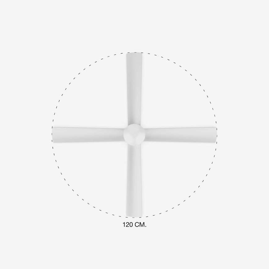 FARO 33756 - LED Takfläkt FRASER LED/16W/230V vit Ø 120 cm + fjärrkontroll