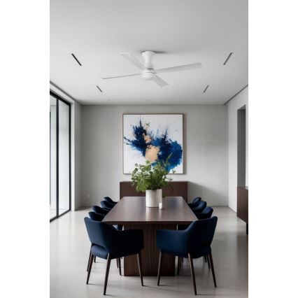 FARO 33756WT - LED takfläkt FRASER XL LED/16W/230V vit diameter 120 cm Wi-Fi Tuya + fjärrkontroll