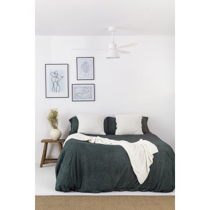 FARO 33760WT-22 - Dimmbar LED-takfläkt AMELIA L CONE LED/20W/230V 2700/3500/5000K vit Ø 132 cm Wi-Fi Tuya + fjärrkontroll