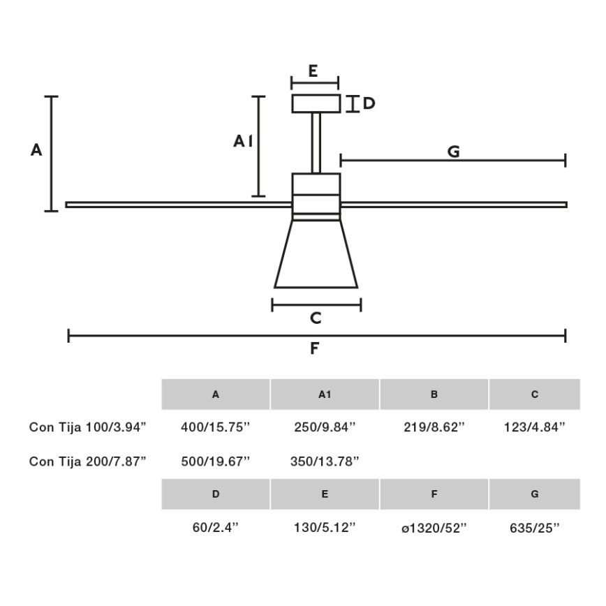 FARO 33760WT-22 - Dimmbar LED-takfläkt AMELIA L CONE LED/20W/230V 2700/3500/5000K vit Ø 132 cm Wi-Fi Tuya + fjärrkontroll