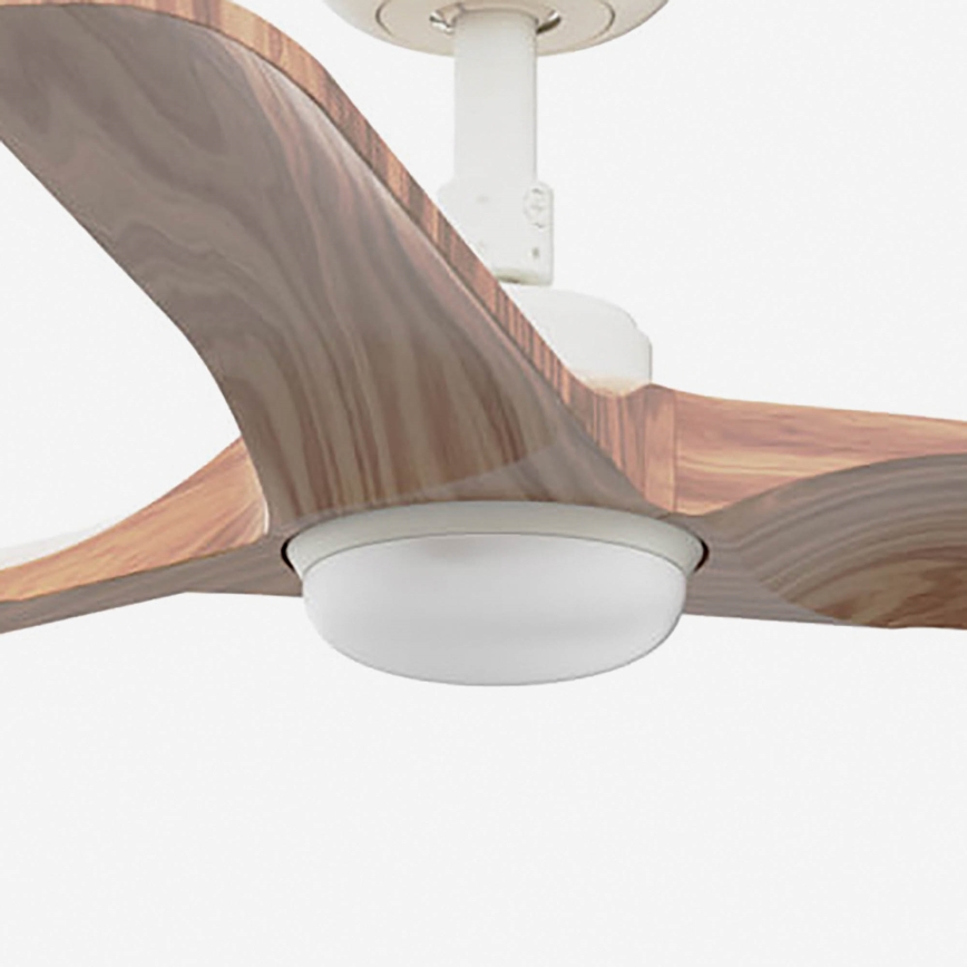 FARO 33805-1TW - LED-dimmbar takfläkt HEYWOOD S med LED/10W/230V 2700/3000/4000K trä/vit Ø 90 cm + fjärrkontroll