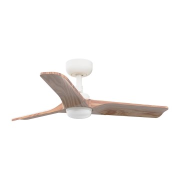 FARO 33805-1TW - LED-dimmbar takfläkt HEYWOOD S med LED/10W/230V 2700/3000/4000K trä/vit Ø 90 cm + fjärrkontroll
