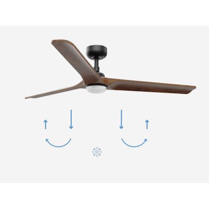 FARO 33809-1TW - LED dimbar takfläkt HEYWOOD LED/10W/230V 2700/4000/6500K Ø 132 cm + fjärrkontroll