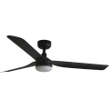 FARO 33815WT-21 - LED dimbar takfläkt PUNT M LED/18W/230V 2700/3000/4000K svart Ø 132 cm Wi-Fi Tuya + fjärrkontroll