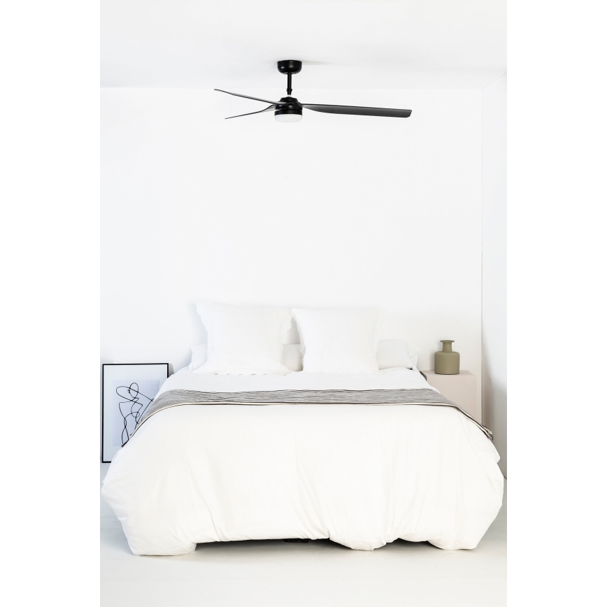 FARO 33815WT-21 - LED dimbar takfläkt PUNT M LED/18W/230V 2700/3000/4000K svart Ø 132 cm Wi-Fi Tuya + fjärrkontroll