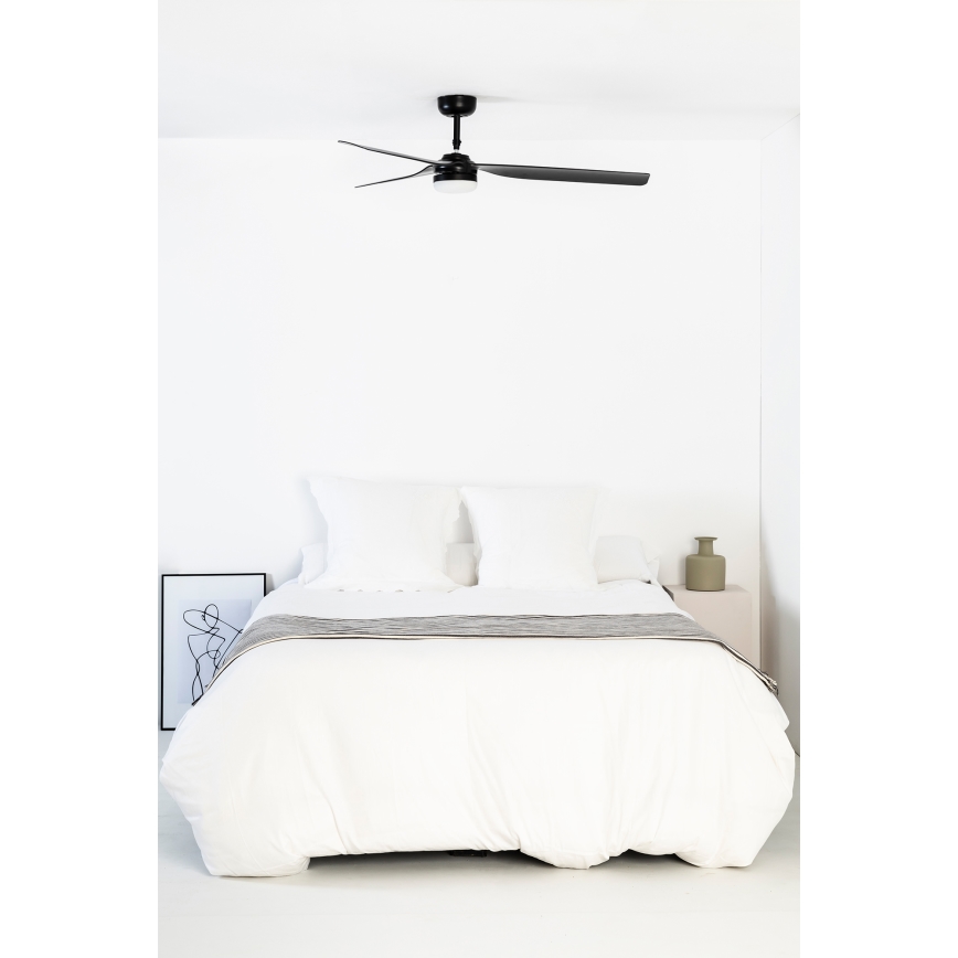 FARO 33815WT1S - LED-dimmbar takfläkt PUNT M LED/18W/230V 2700/3000/4000K Ø 132 cm svart Wi‑Fi Tuya + fjärrkontroll