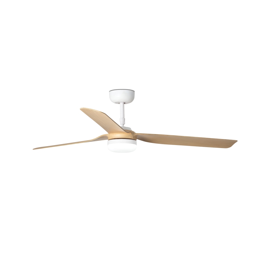 FARO 33816WT-20 - LED dimbar takfläkt PUNT M LED/18W/230V brun/vit Ø 132 cm Wi-Fi Tuya + fjärrkontroll