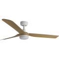 FARO 33816WT1S - dimbar LED-takfläkt PUNT M LED/18W/230V 2700/3000/4000K Ø 132 cm beige/vit Wi‑Fi Tuya + fjärrkontroll