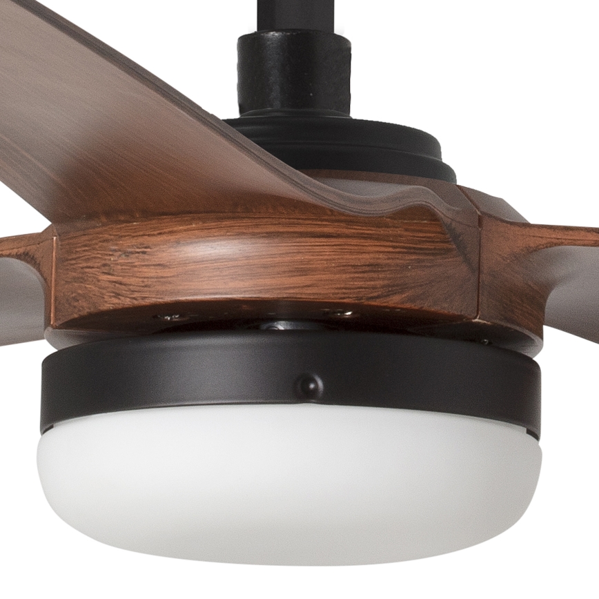 FARO 33817WT-21 - LED-dimmbar takfläkt PUNT M LED/18W/230V brun/svart Ø 132 cm Wi-Fi Tuya + fjärrkontroll