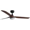 FARO 33817WT-21 - LED-dimmbar takfläkt PUNT M LED/18W/230V brun/svart Ø 132 cm Wi-Fi Tuya + fjärrkontroll