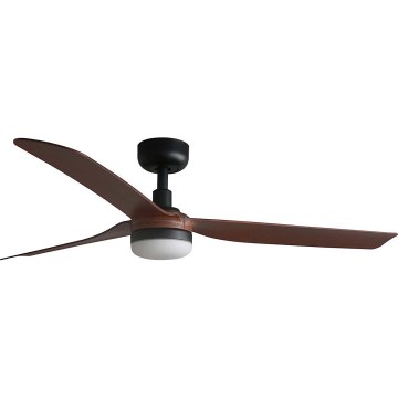FARO 33817WT1S - LED-dimmbar takfläkt PUNT M LED/18 W/230 V 2700/3000/4000 K Ø 132 cm brun/svart Wi‑Fi Tuya + fjärrkontroll