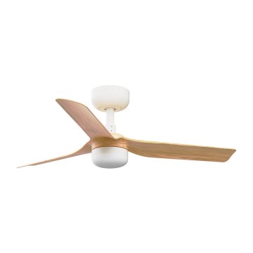 FARO 33821-1TW - LED Dimbar takfläkt MINI PUNT S LED/10W 2700/4000/6000K trä/vit diameter 90 cm + fjärrkontroll