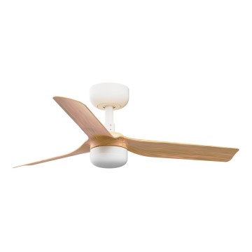 FARO 33821WT-1TW - LED Dimbar takfläkt MINI PUNT S LED/10W/230V 2700/4000/6000K brun/vit diameter 90 cm Wi-Fi Tuya + fjärrkontroll