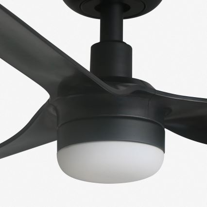 FARO 33822-1TW - Dimbar takfläkt MINI PUNT med LED/10W 2700/3000/4000K svart Ø 90 cm + fjärrkontroll