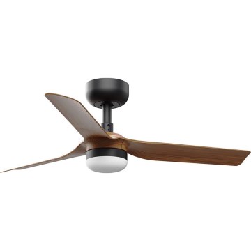 FARO 33823WT-1TW - LED Dimbar takfläkt MINI PUNT S LED/10W/230V 2700/4000/6000K brun/svart diameter 90 cm Wi-Fi Tuya + fjärrkontroll