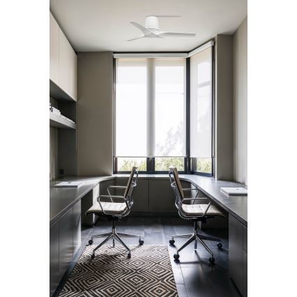 FARO 33826WT - Takfläkt HEY TUB S vit diameter 90 cm Wi-Fi Tuya + fjärrkontroll