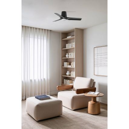 FARO 33827-1TW - LED Dimbar takfläkt HEY TUB S LED/10W/230V 2700/4000/6000K svart diameter 90 cm + fjärrkontroll