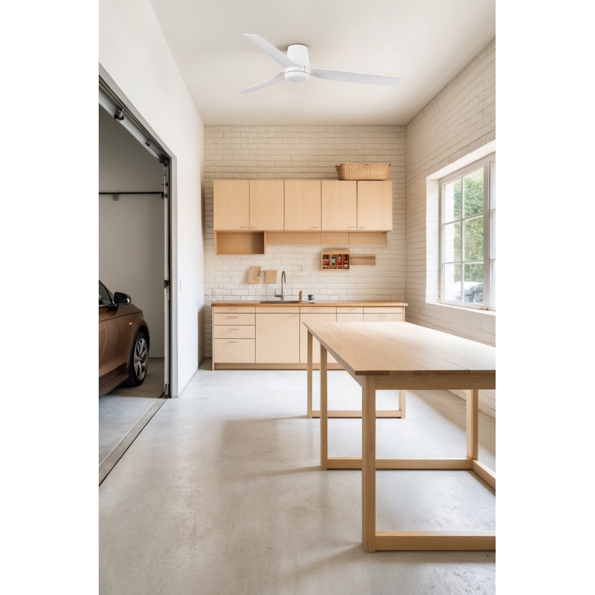 FARO 33828 - Takfläkt PUNT TUB M vit Ø 130 cm + fjärrkontroll