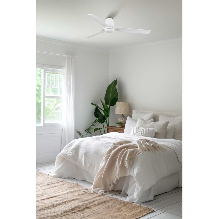 FARO 33828WT - Takfläkt PUNT TUB M vit diameter 132 cm Wi-Fi Tuya + fjärrkontroll