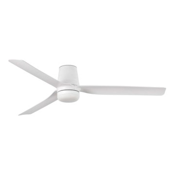 FARO 33828WT1S - LED-dimbar takfläkt PUNT TUB M, LED 18 W, 230 V, 2700/3000/4000 K, Ø 132 cm, vit, Wi-Fi Tuya + fjärrkontroll