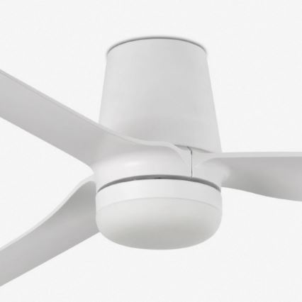 FARO 33828WT1S - LED-dimbar takfläkt PUNT TUB M, LED 18 W, 230 V, 2700/3000/4000 K, Ø 132 cm, vit, Wi-Fi Tuya + fjärrkontroll