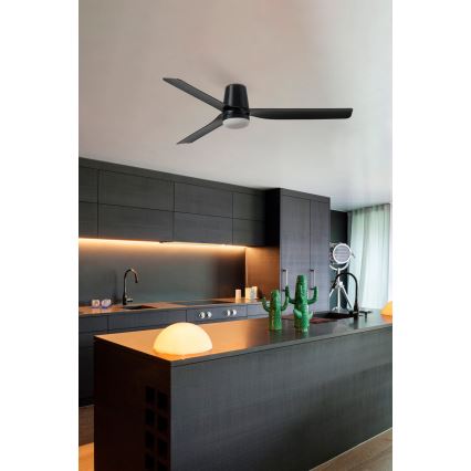 FARO 33829-1TW - LED Dimbar takfläkt PUNT TUB M LED/18W/230V 3000/4200/6500K diameter 130 cm vit/brown+ fjärrkontroll