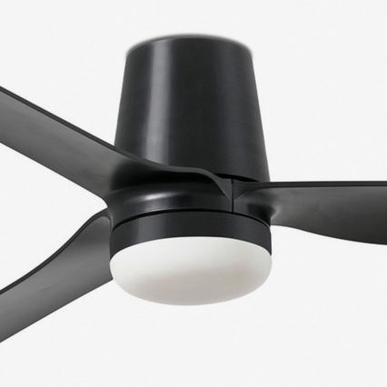 FARO 33830WT1S - LED-dimmbar takfläkt PUNT TUB M LED/18W/230V 2700/3000/4000K diam. 132 cm svart Wi-Fi Tuya + fjärrkontroll