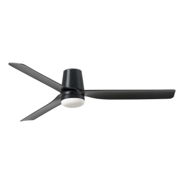FARO 33830WT1S - LED-dimmbar takfläkt PUNT TUB M LED/18W/230V 2700/3000/4000K diam. 132 cm svart Wi-Fi Tuya + fjärrkontroll