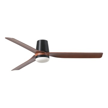 FARO 33831-1TW - Dimbar LED-takfläkt PUNT TUB M LED/18W/230V 2700/3000/4000K Ø 130 cm brun/svart + fjärrkontroll