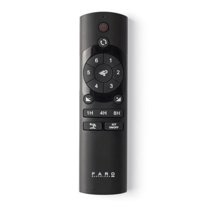 FARO 33831-1TW - Dimbar LED-takfläkt PUNT TUB M LED/18W/230V 2700/3000/4000K Ø 130 cm brun/svart + fjärrkontroll