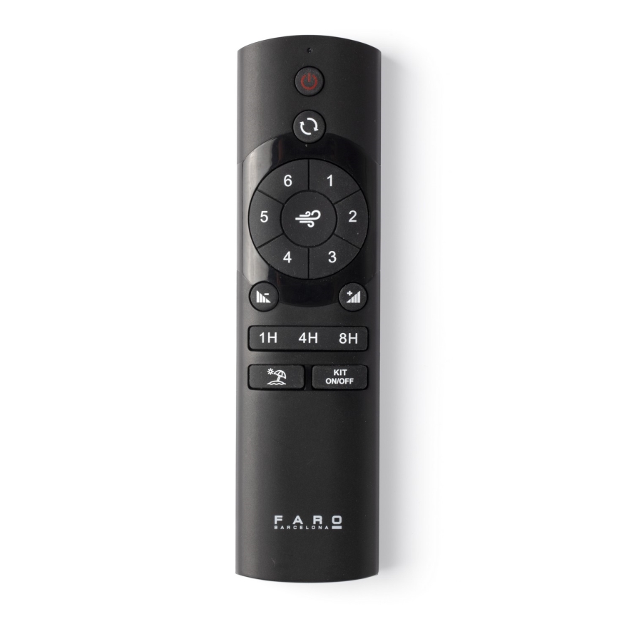 FARO 33831-1TW - Dimbar LED-takfläkt PUNT TUB M LED/18W/230V 2700/3000/4000K Ø 130 cm brun/svart + fjärrkontroll