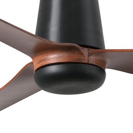 FARO 33831WT - Takfläkt PUNT TUB M brun/svart diameter 132 cm Wi-Fi Tuya + fjärrkontroll