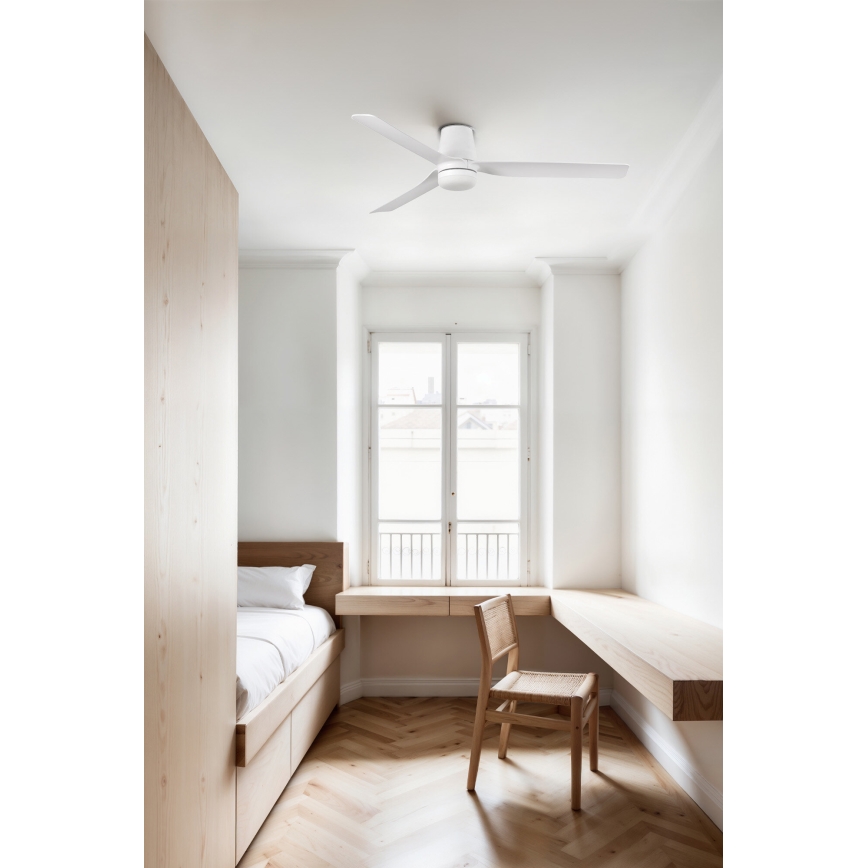 FARO 33832-1TW - LED Dimbar takfläkt MINI PUNT TUB S LED/10W/230V 2700/4000/6000K diameter 90 cm vit + fjärrkontroll