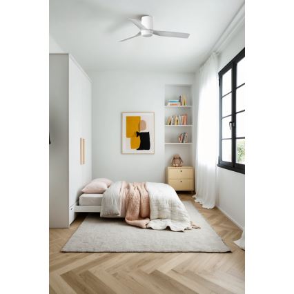 FARO 33832 - Takfläkt MINI PUNT TUB S vit Ø 90 cm + fjärrkontroll