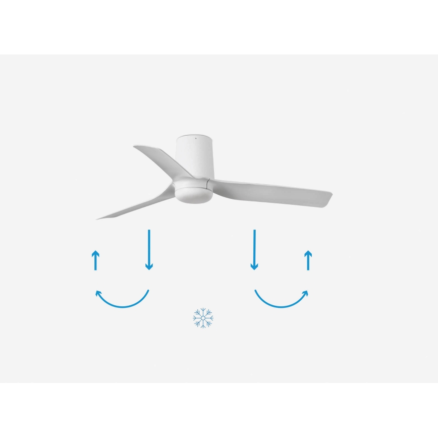 FARO 33832 - Takfläkt MINI PUNT TUB S vit Ø 90 cm + fjärrkontroll