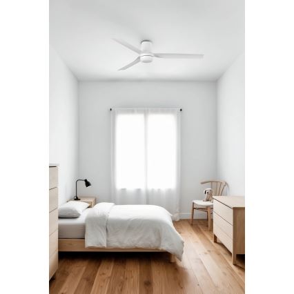 FARO 33832WT-1TW - LED Dimbar takfläkt MINI PUNT TUB S LED/10W/230V 2700/4000/6000K vit diameter 90 cm Wi-Fi Tuya + fjärrkontroll