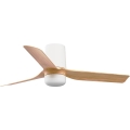 FARO 33833-1TW - LED-dimbar takfläkt MINI PUNT TUB med LED/10W/230V 2700/3000/4000K Ø 90 cm brun/vit + fjärrkontroll