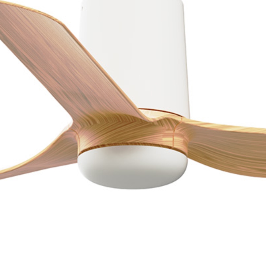 FARO 33833WT - Takfläkt MINI PUNT TUB S brun/vit diameter 90 cm Wi-Fi Tuya + fjärrkontroll