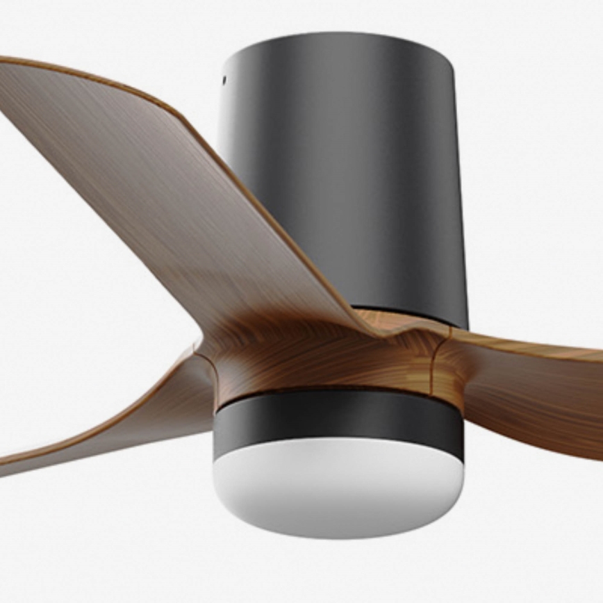 FARO 33835-1TW - LED-dimbar takfläkt MINI PUNT TUB S LED/10W/230V 2700/3000/4000K Ø 90 cm brun/svart + fjärrkontroll