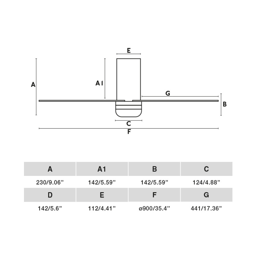FARO 33835-1TW - LED-dimbar takfläkt MINI PUNT TUB S LED/10W/230V 2700/3000/4000K Ø 90 cm brun/svart + fjärrkontroll