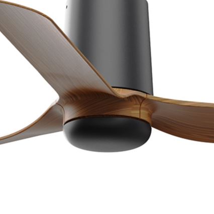 FARO 33835WT - Takfläkt MINI PUNT TUB S brun/svart diameter 90 cm Wi-Fi Tuya + fjärrkontroll