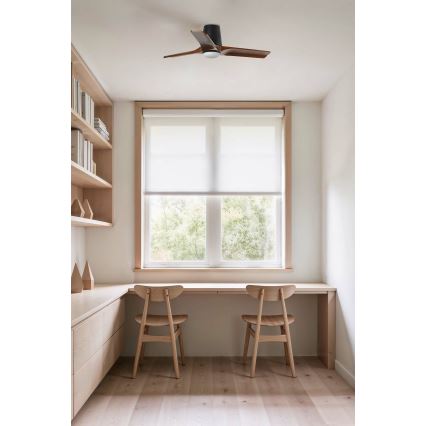 FARO 33837-1TW - LED dimbar takfläkt HEYWOOD TUB S LED/10W/230V 2700/4000/6000K tall/svart Ø 90 cm + fjärrkontroll